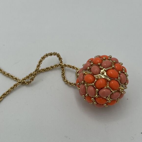 Talbots Coral And Pink Floral Necklace - Picture 4 of 7